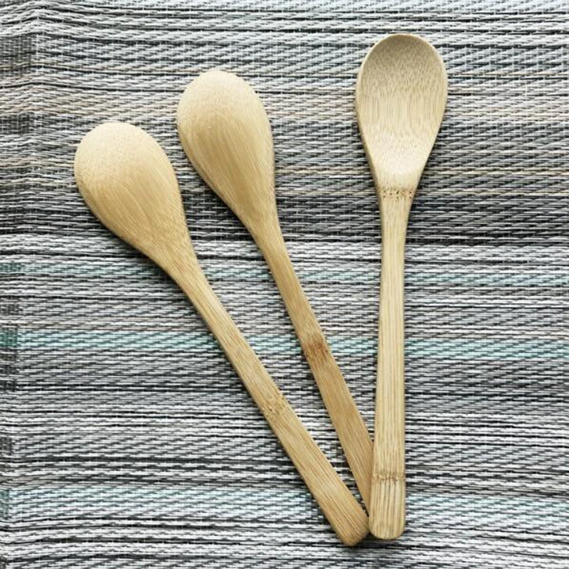 Набор бамбуковых деревянных столовых приборов 200 компл./лот в японском стиле