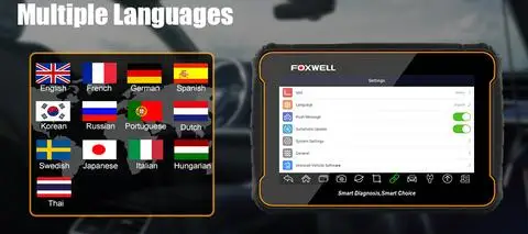FOXWELL GT60 Plus с OBD адаптером комплект диагностическая платформа андроид планшет полная система сканер