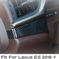 carbon fiber texture left dashboard air conditioning panel cover trim 1pcs for lexus es 2018 2022 matte modified accessories