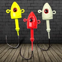 1pcs fishing lure 3d eyes fish head lead hook 7g 32g for soft lure fishing tackle lure jigs lead head hook fishing accessories