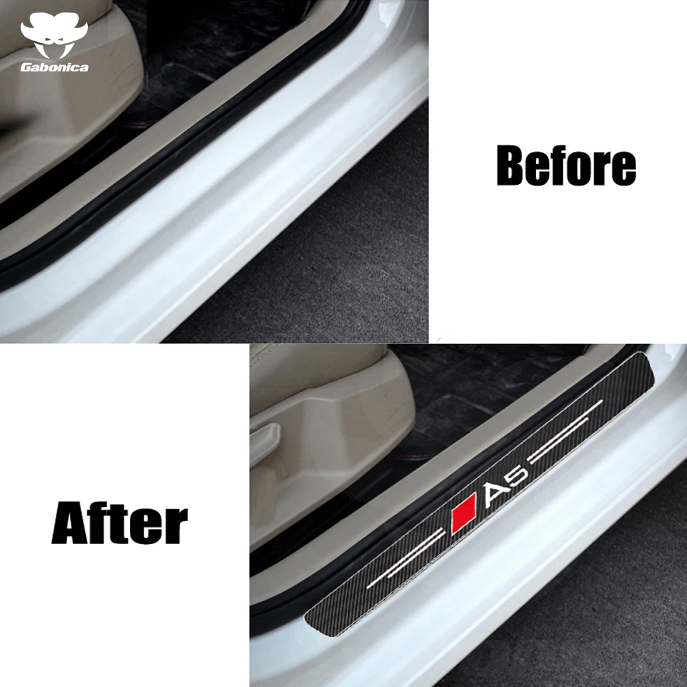 1 шт. стикер для заднего бампера из углеродного волокна Audi S3 S4 S5 S6 S7 S8 SQ3 SQ5 SQ7 TTS |