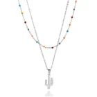 Цепочка-чокер Женская, многослойная, из нержавеющей стали