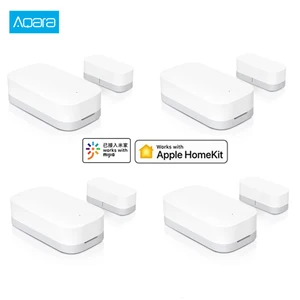 Датчик двери Xiaomi Aqara, умный магнит для окон и дверей, интеллектуальное устройство безопасности дома ZigBee, беспроводное управление, приложение Mi Home, Homekit