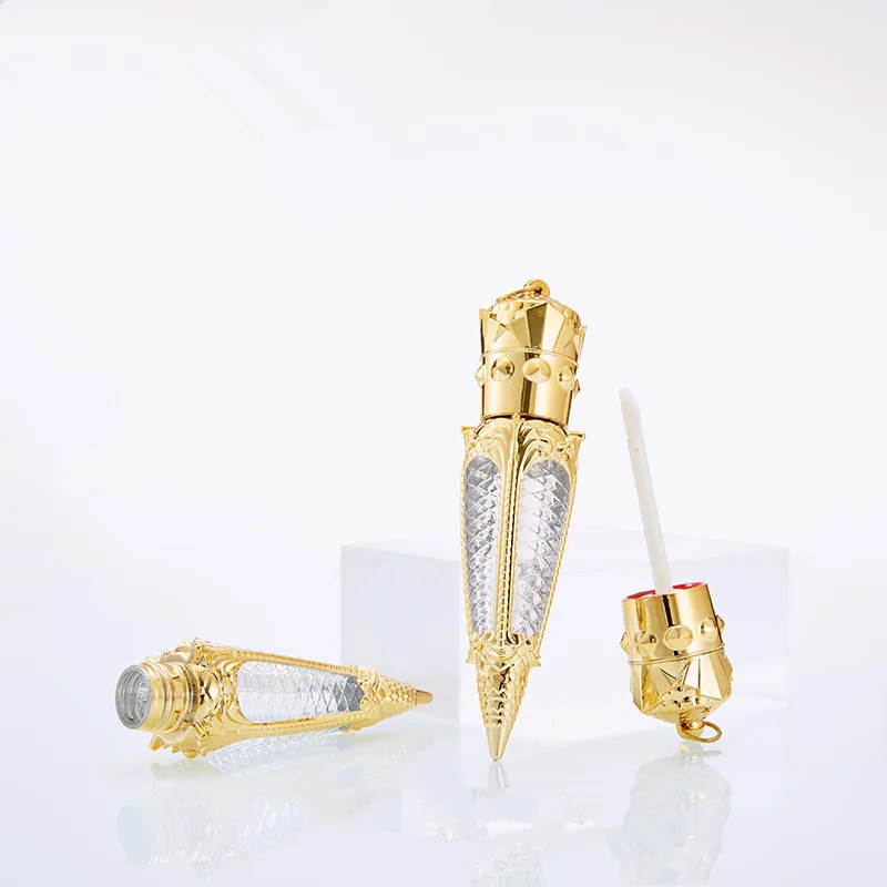 Пустой контейнер для блеска губ в форме моркови пластиковая прозрачная бутылка