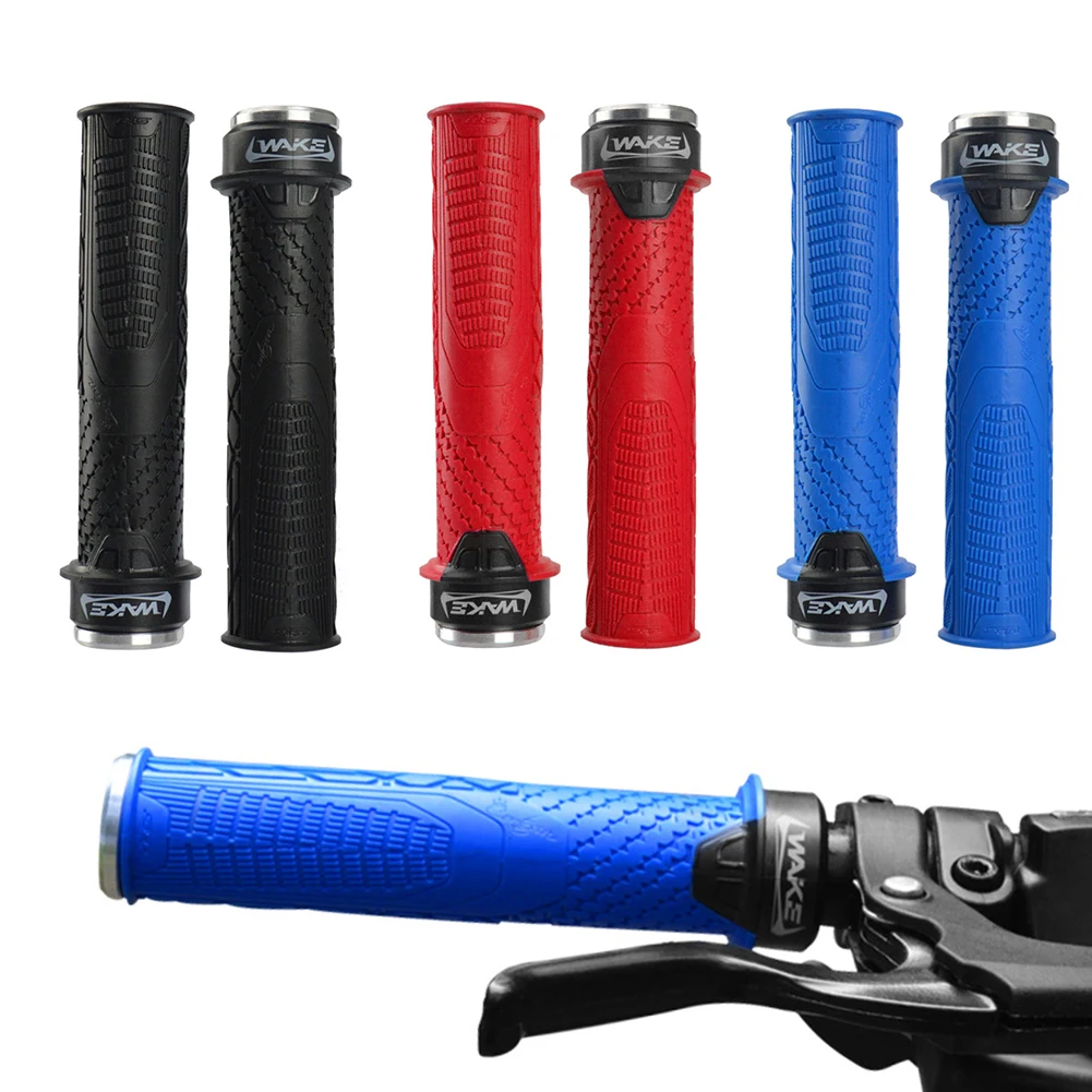 

TPR Mountain Bike Handlebar Grips Cover with Bilateral Locking Waterproof Dust-Proof Anti-Skid Bicycle Grip Sleeve Cycling Parts