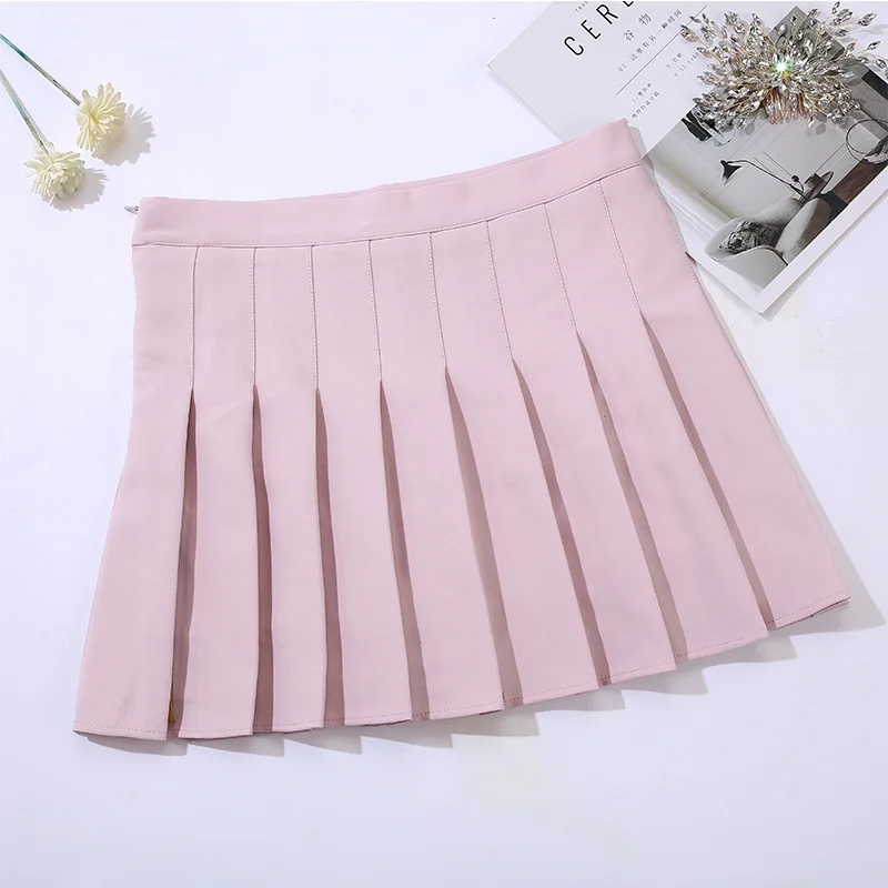 

Pleated Skirt Short Skirt Female Summer Student 2021 New Korean Version Of High Waist A-Line Skirt Autumn And Winter Plus Size