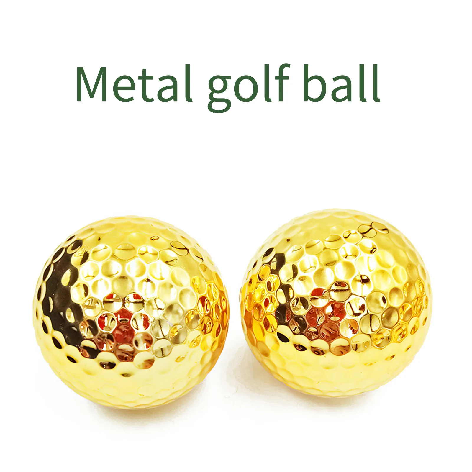 

4PCS Two Layer Golden Golf Balls Golf Practice Balls Training Two Pieces Balls Gift Synthetic Rubber Golf Ball Golfing Accessory