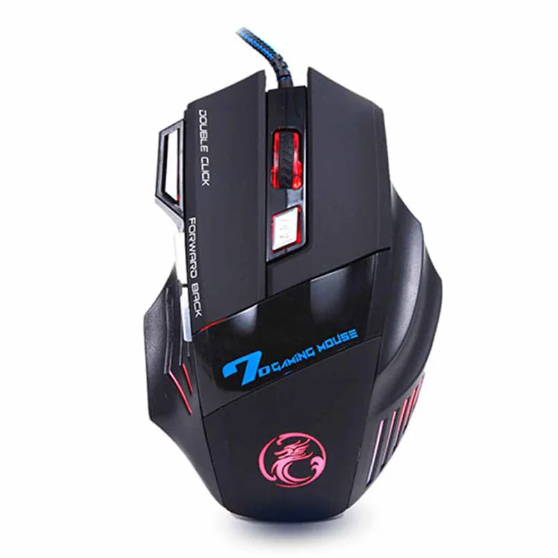 X7 Black Профессиональная игровая мышь 8D 3200 dpi, регулируемая Проводная оптическая светодиодный компьютерная игровая мышь, USB кабель, мышь для ПК и ноутбука - Цвет: X7 Black
