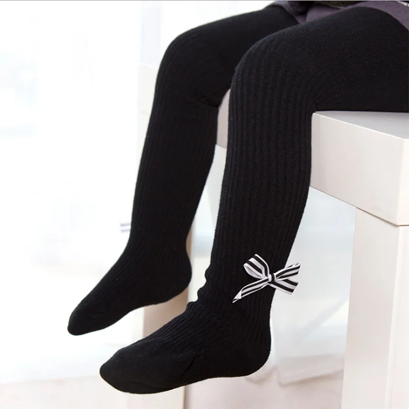 Для маленьких девочек чулки 0 8Yrs детские колготки из мягкого хлопка вязаные 2019