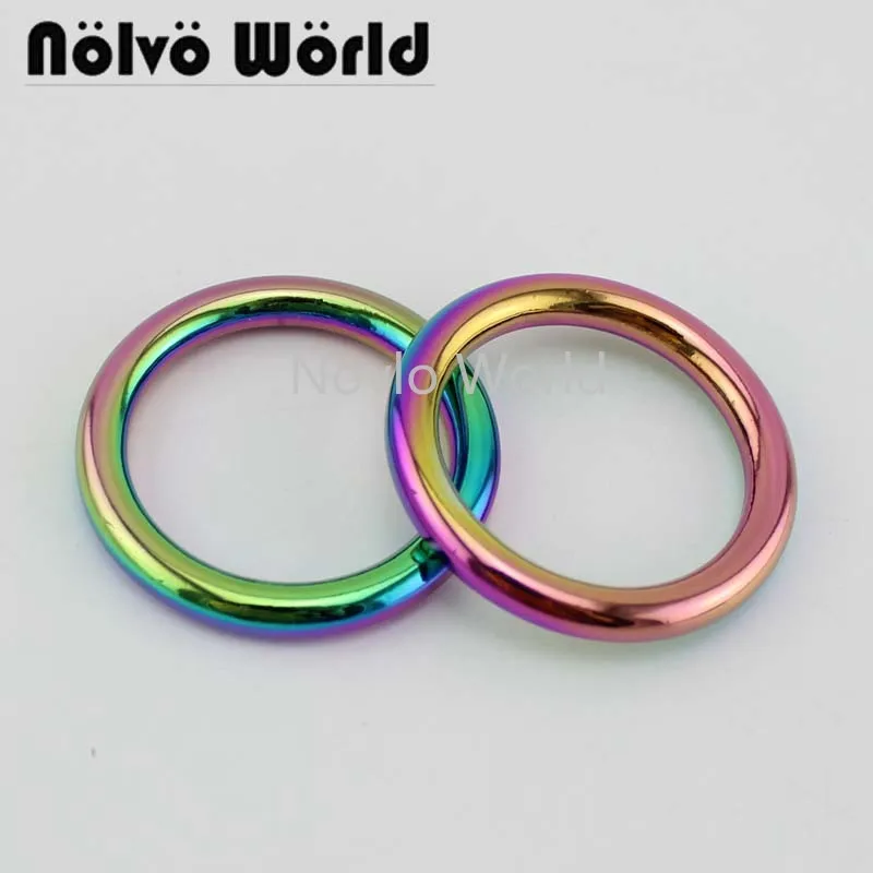 3 шт. тест внутренняя ширина 30 мм Радужное металлическое О образное кольцо ручки