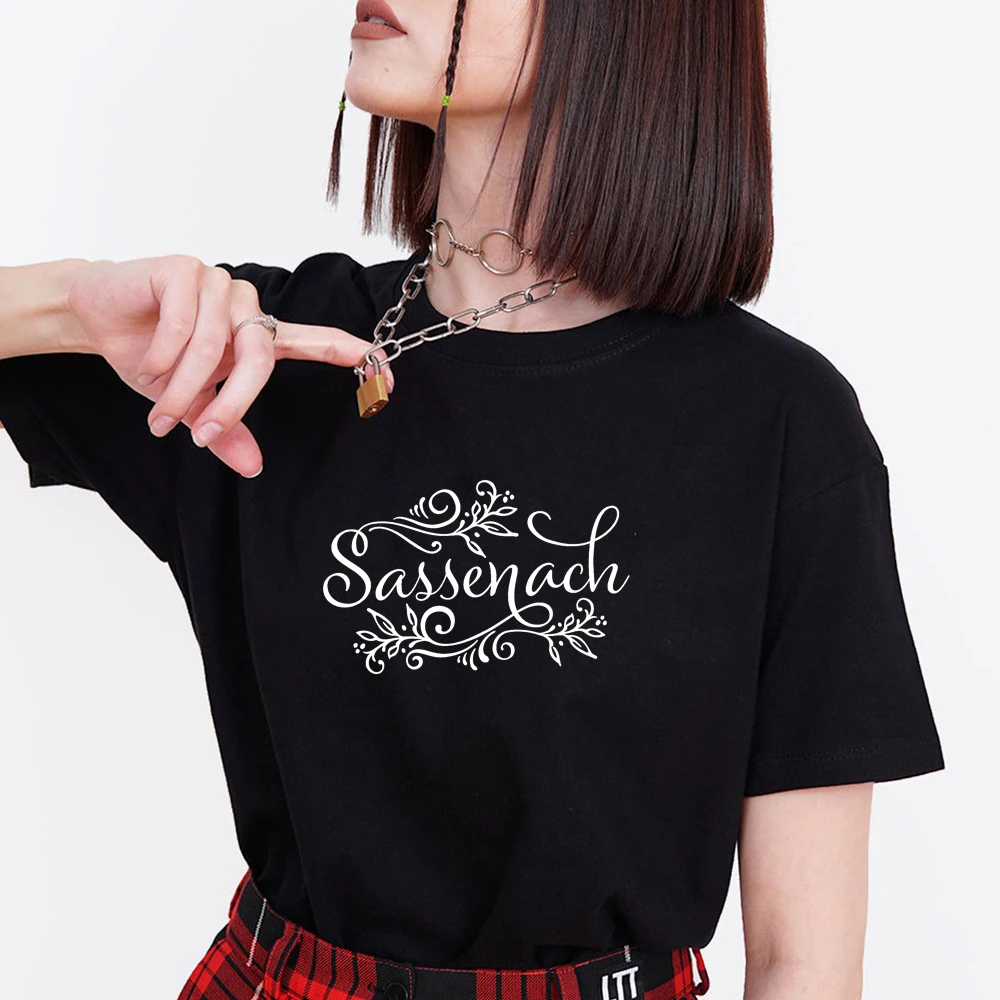 Sassenach-Camiseta de la serie de libros Outlander para mujer, camisetas de la serie de libros, camisetas de los espectáculos de televisión Outlander, camisetas Vintage inspiradas
