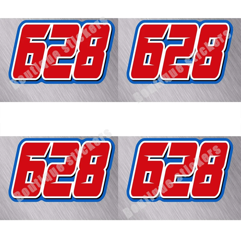 

4X 3 Motorcycle Number Plate Race Color Decals MX ATV SX BMX Off-road Motorcycle Kart Car Decals Racing and Helmet Decals