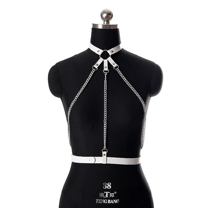 

Women Punk Leather Harness Body Chain Goth Belt Buckle Bondage Straps Women Sexy Lingerie Festival Fashion Rave Outfit Clothes