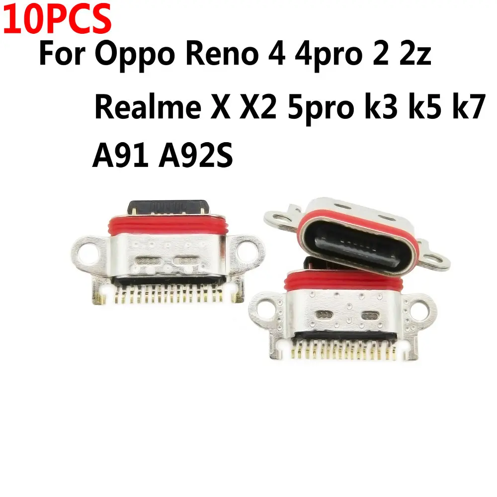 

10PCS New Micro USB Plug Charging Port Connector Socket For OPPO Reno 2 2Z Z 4 4Pro 3 3Pro K3 K5 K7 A91 A92S Realme X X2 5Pro