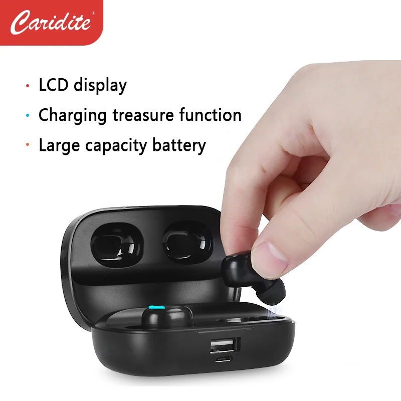 Caridite 2in 1 2600 мАч светодиодный чехол для зарядки внешний аккумулятор беспроводные