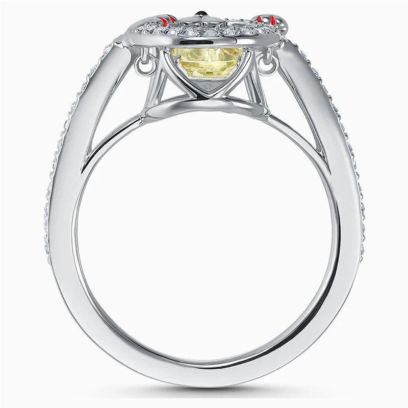 

2020 Fashion New Exquisite Elegant Gradient Colorlucky SPARKLING DANCE CAT Ring For Girlfriend Birthday Proposal Wedding