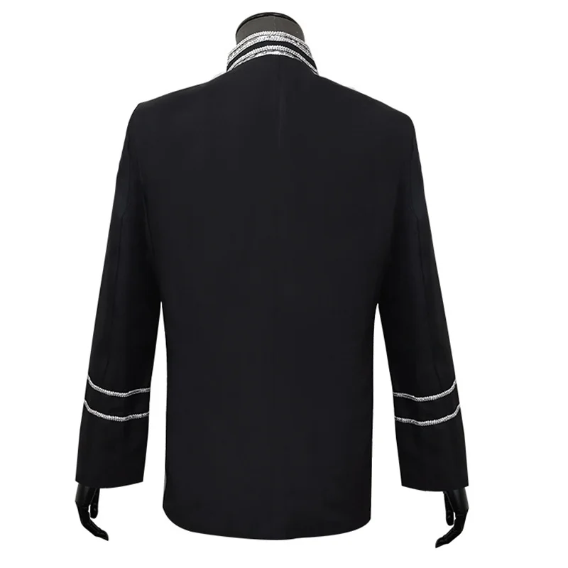 Костюм для косплея в средневековом стиле куртка с пуговицами стимпанк чёрного и