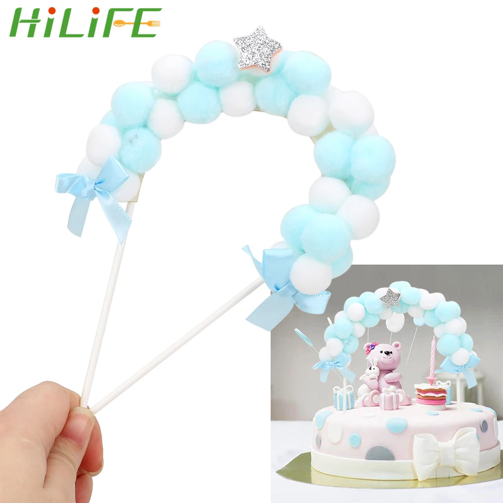 HILIFE флажки для торта топпер праздничные вечерние принадлежности розовый синий