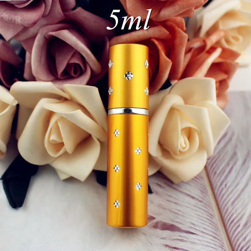 5ml Gold 1 шт. 5 мл 10 мл мини портативный флакон духов для путешествий многоразовый пустой распылитель духов Металлический распылитель ароматизатор насос чехол - Цвет: 5ml Gold