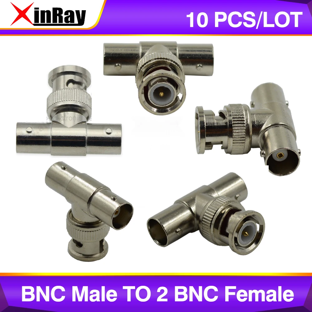 

Free Shipping 10pcs BNC Male TO 2 BNC Female,Camera DVR Connector Adapter,CCTV Accessories ,Wholesale XR-AC28.