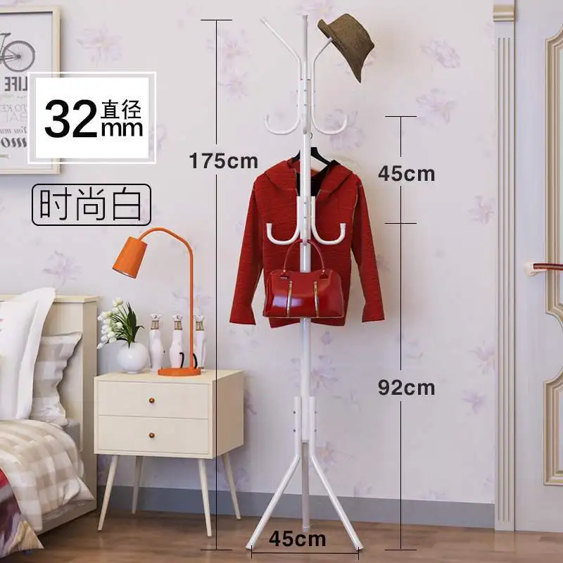 

Actionclub Floor Standing Coat Racks Bedroom Clothes Hanger Living Room Clothing Hats Bags Hanging Storage Shelf Rack 32CM