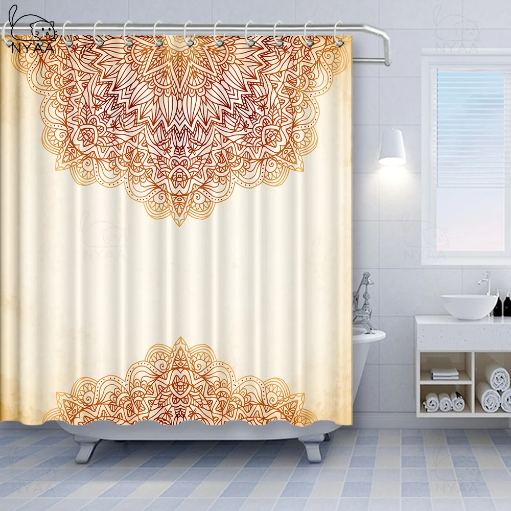 Vixm занавеска для душа из хны винтажная ручная работа мандала искусство Угловое
