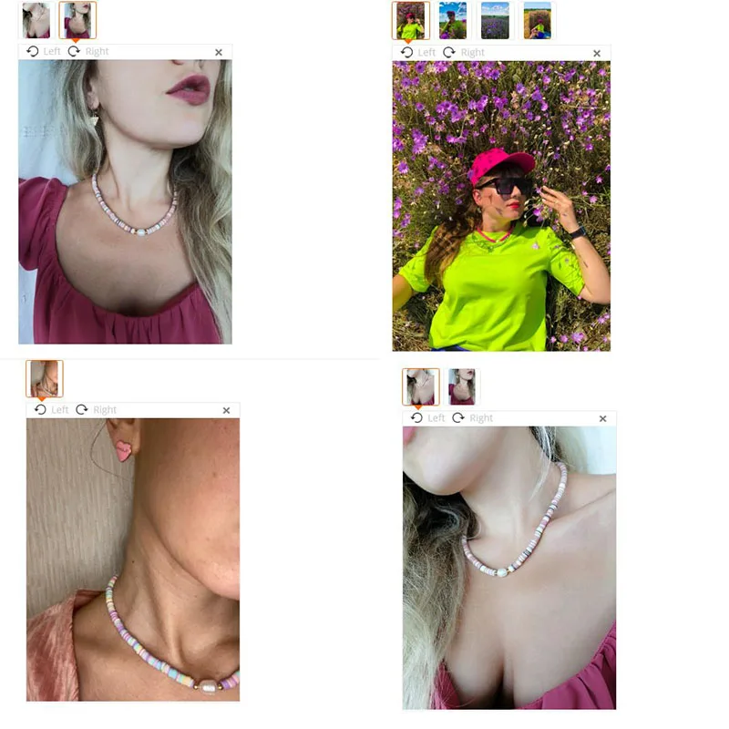 Ожерелье из натурального пресноводного жемчуга полимерной глины |