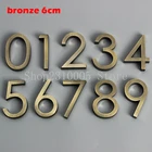 Табличка на дверь, металлическая, 6 см, античная бронза, 0-9 металлик, эмблема АБС дюйма