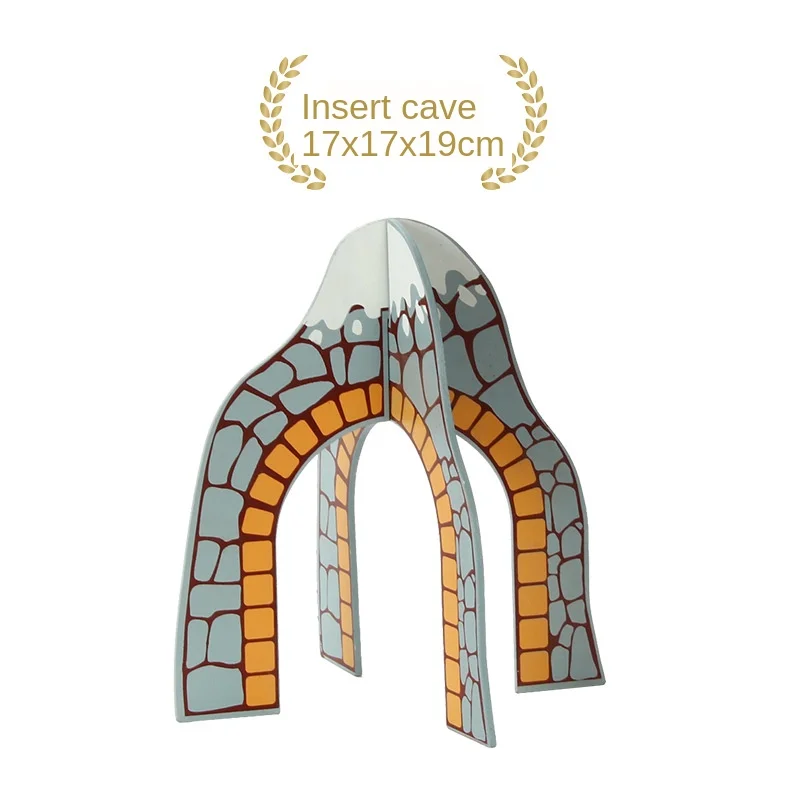 Туннельная пещера маленький поезд строительные блоки дорожка аксессуары