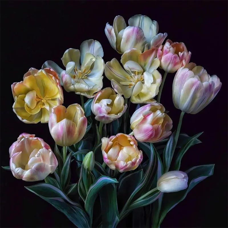 

Diamond Painting 5D Diamonds DIY Flower Cross Stitch Full Square Round Drill Embroidery Colorful Handmade Home Room Wall Decor