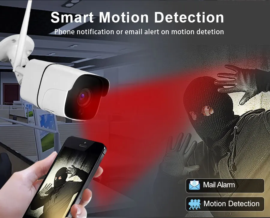 2MP IP66 наружная цилиндрическая камера Camhi Wifi 1080P ONVIF Беспроводная Проводная ip-камера SD 128G максимальная длина 3 м шнур питания аудио мониторинг