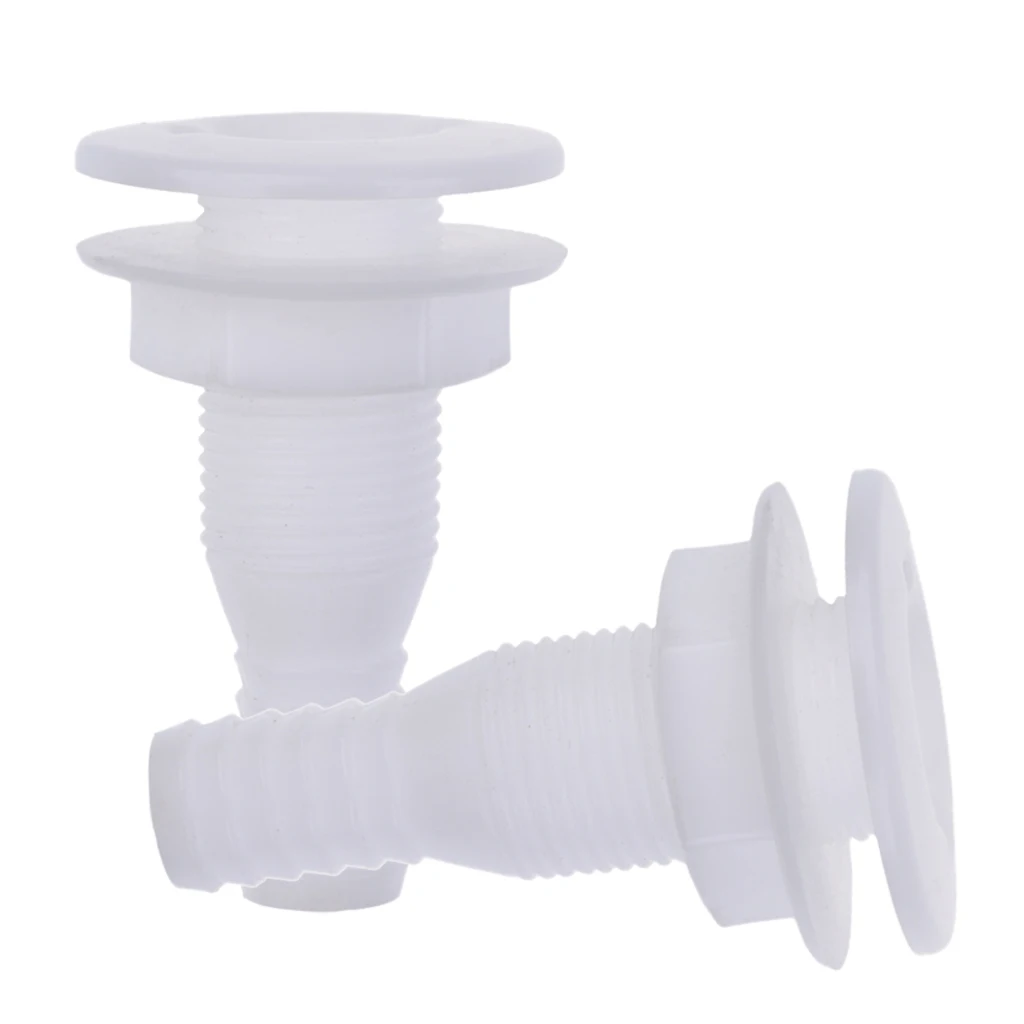 

2 Pieces Plastic Thru-Hull Bilge Pump and Aerator 3/4" Hose Fitting for Boat