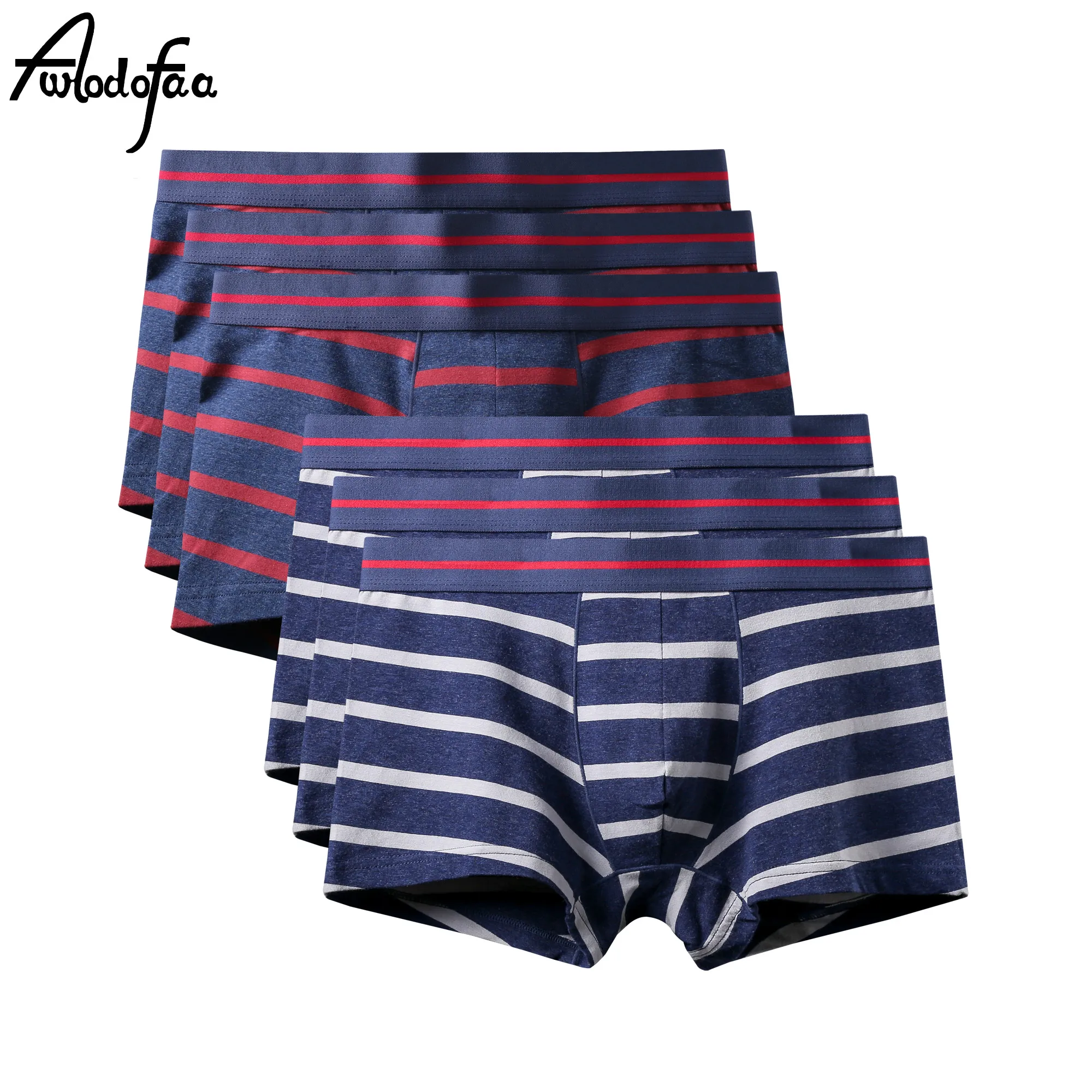 6 шт./лот мужские трусы боксеры сексуальное нижнее белье цветные дышащие