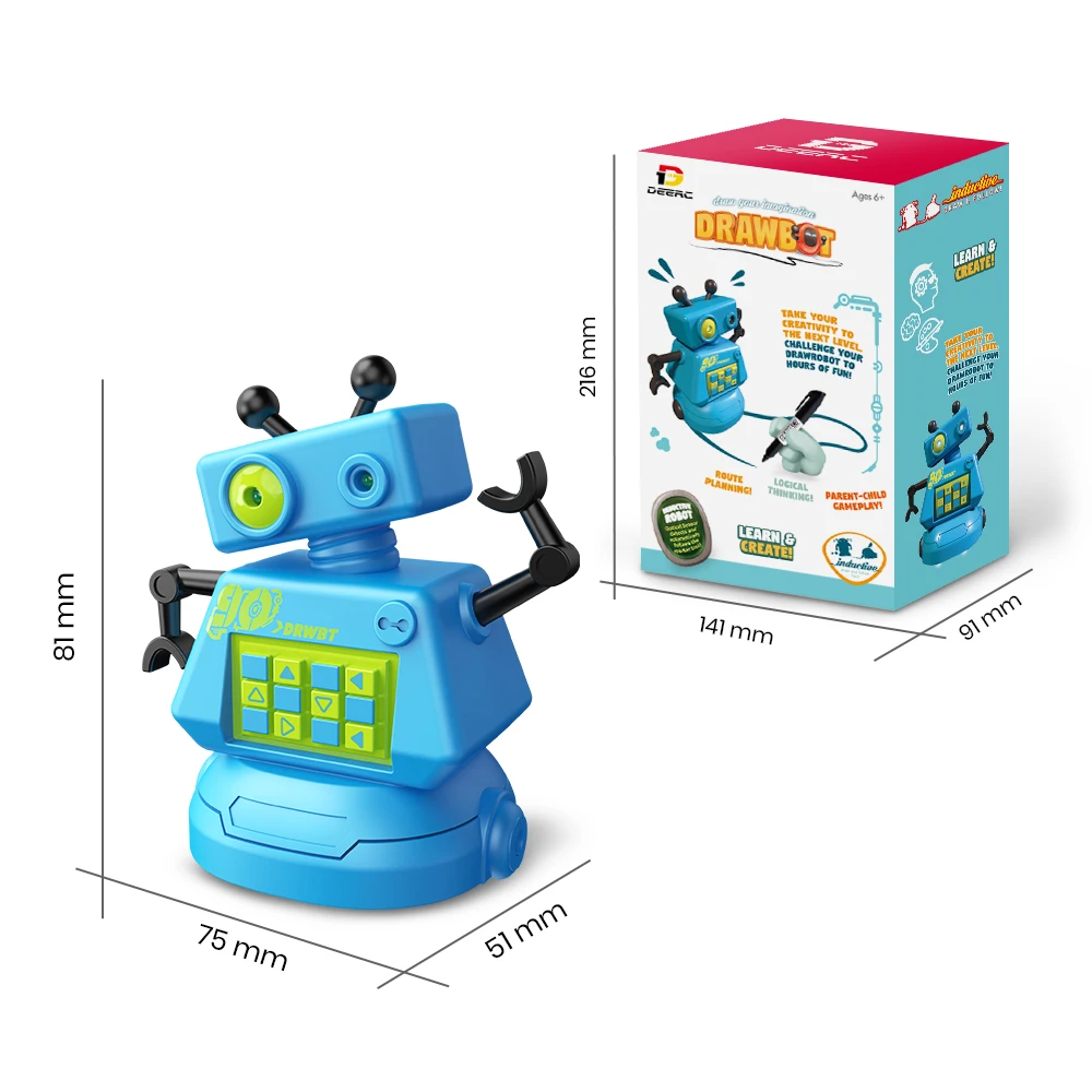 DEERC робот игрушка обучающая умная RC игрушка-робот пульт дистанционного управления для мальчиков мини стебель Дошкольное обучение игрушки с 70 шт головоломка