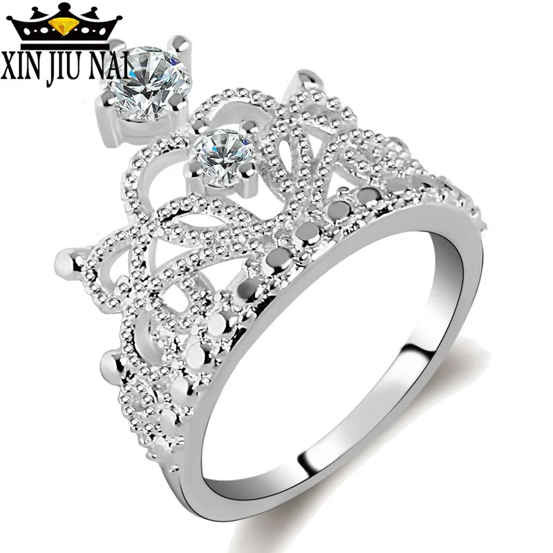 Женское кольцо в виде короны из циркония класса АААА серебро 925 пробы|Кольца| |