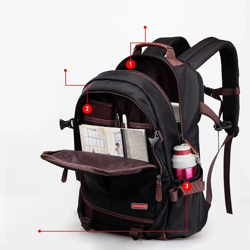 Мужской Оксфордский рюкзак мужская сумка Студенческая для колледжа улицы