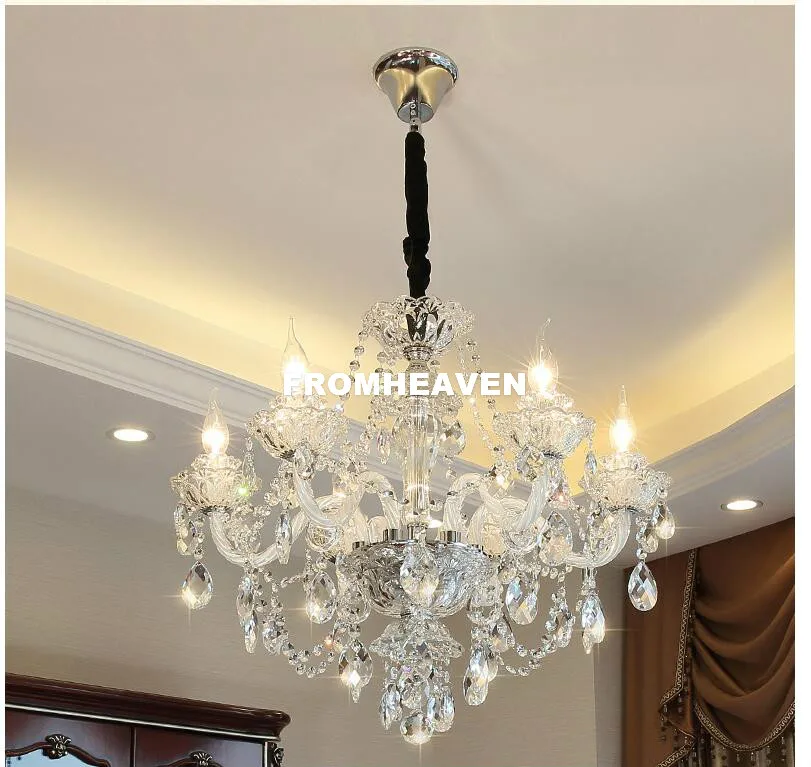 

Free Shipping Honey Crystal chandelier Living Room lustre sala de jantar cristal Modern Chandeliers Lighting Home Decoration