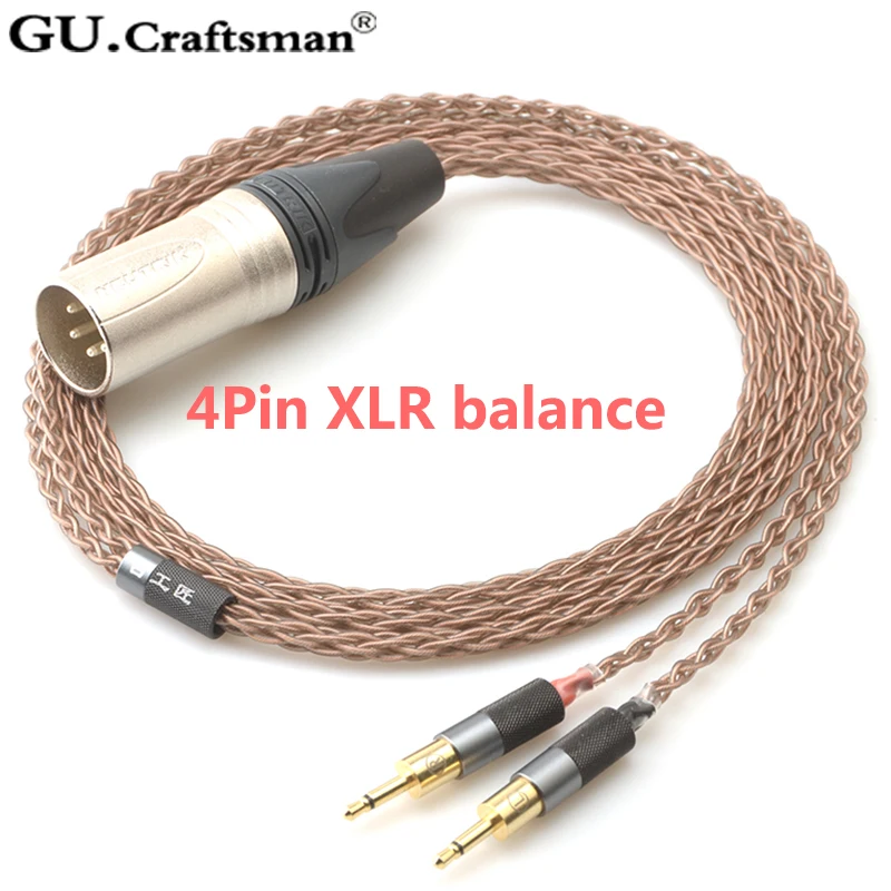 GUcraftsman 6N OCC медь для SENNHEISER HD700 4Pin XLR 2,5 мм/4,4 мм Баланс кабель для наушников
