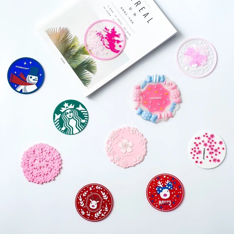 Милые силиконовые подставки в форме сакуры бытовые термостойкие цветущей вишни