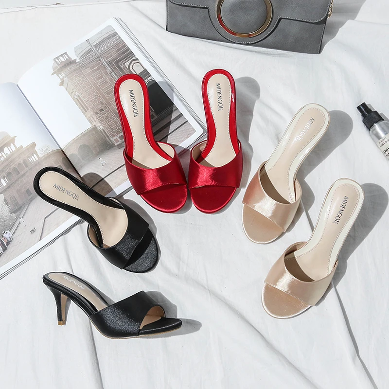 Новинка Пикантные женские тапочки с широко открытым носком Прекрасно