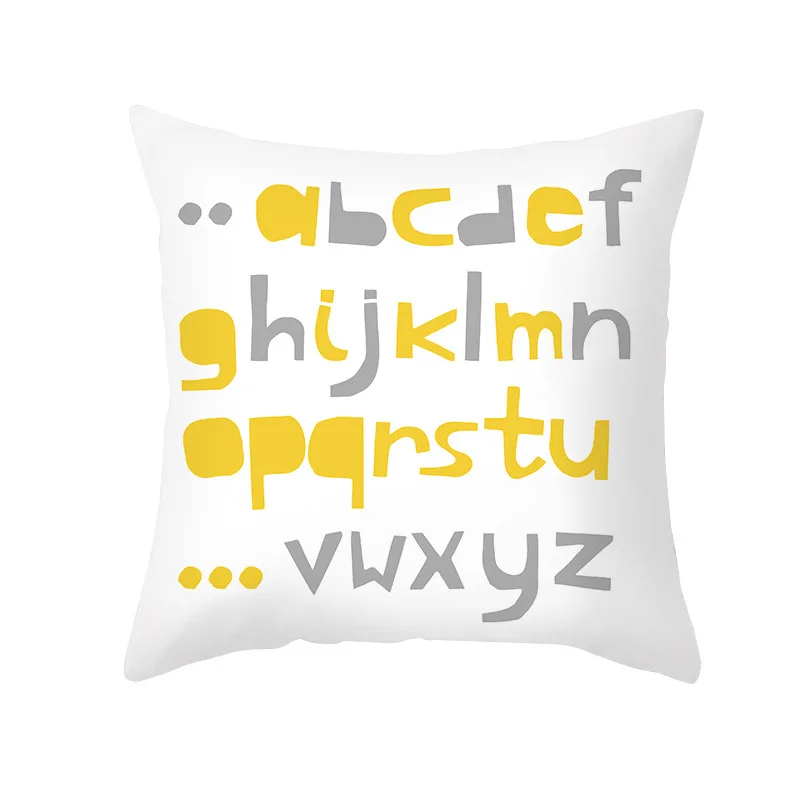 

Geometric pattern pillow cushion cover single side printing short plush pillow cover