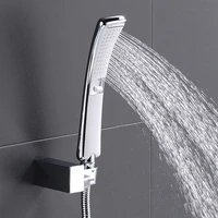 high quality bathroom square abs in chrome bathroom high pressure hand shower set with shower hose bathroom accessories