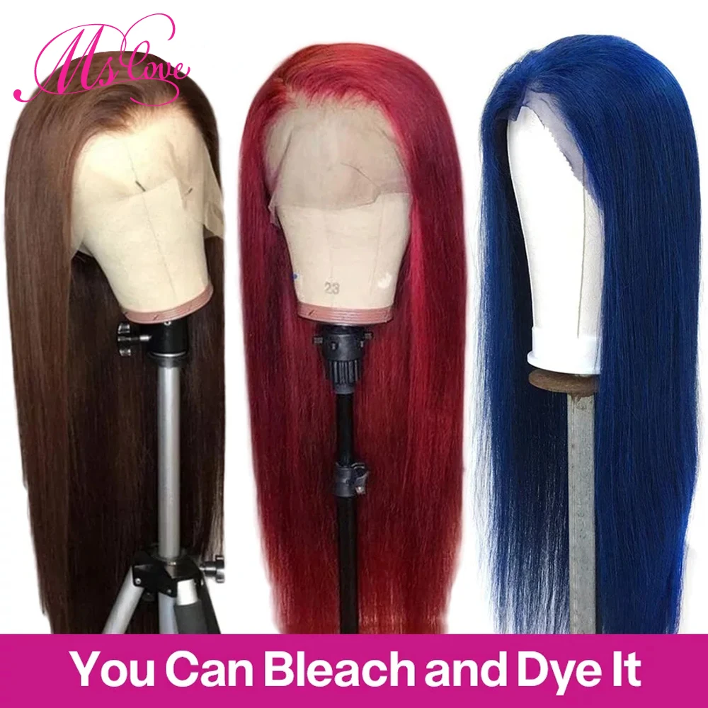 Прямые кружевные передние человеческие волосы парики для черных женщин 150%