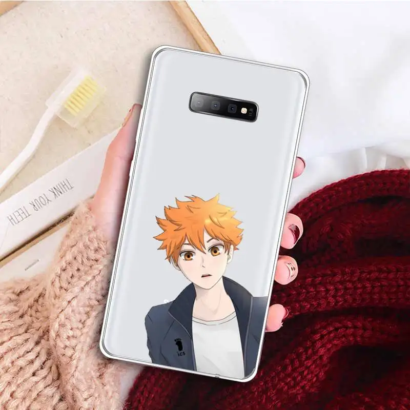 

Haikyuu Volleyball Hinata Shoyo anime Phone Case Transparent For Samsung Galaxy A 71 21s S note 8 9 10 plus 20 ultra