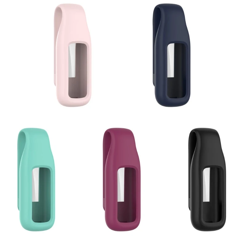 

Anti-lost Metal Buckle Holder Clip Hook Case Suitable for fitbit- Luxe Scratch Resistant Protective Silicone Cover Shell