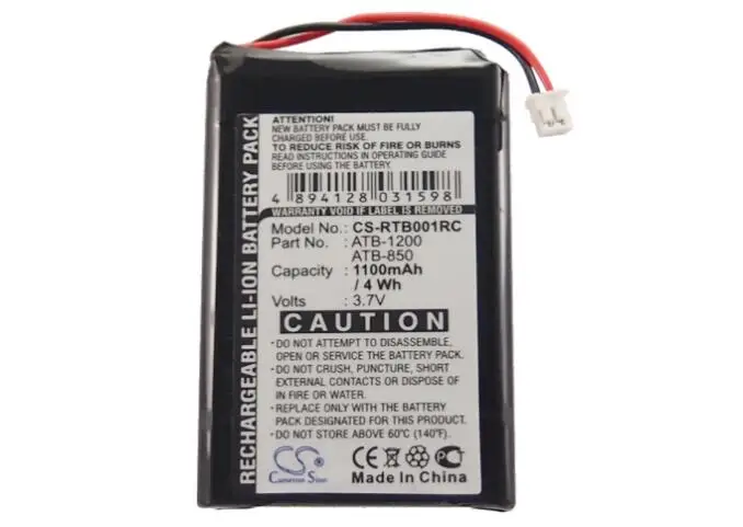 

cameron sino 1100mah battery for RTI T2B T2C T2Cs T3 ATB-1200 Remote Control Battery