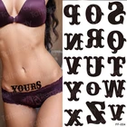 Поддельные тату с буквами черные английские слова тату с буквенным принтом Сердце минималистичный стикер татуировки для женщин мужские Девушки боди арт ручная работа