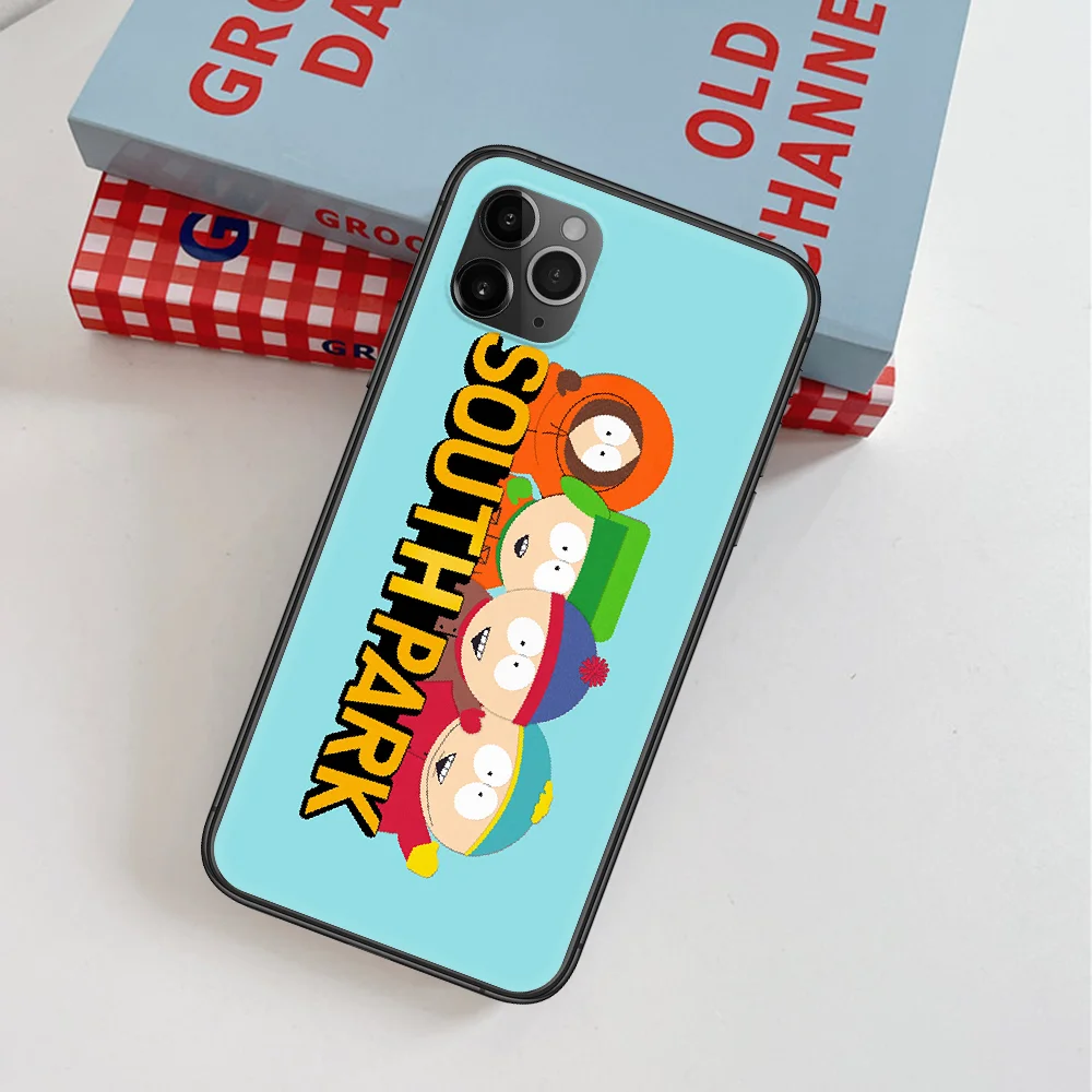 

South-Park Funny Cartoon Cute Phone Case For IPhone 4 4s 5 5S SE 5C 6 6S 7 8 Plus X XS XR 11 12 Mini Pro Max 2020 black Hoesjes