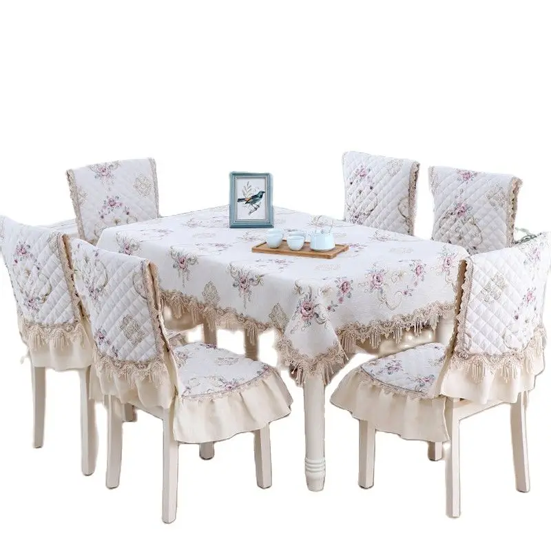 

Multi-Colored Macrame Rectangle Tablecloths European Irregular Lace Elegant Pastoral Wedding Table Cloth Tea Tablecloth Large Si