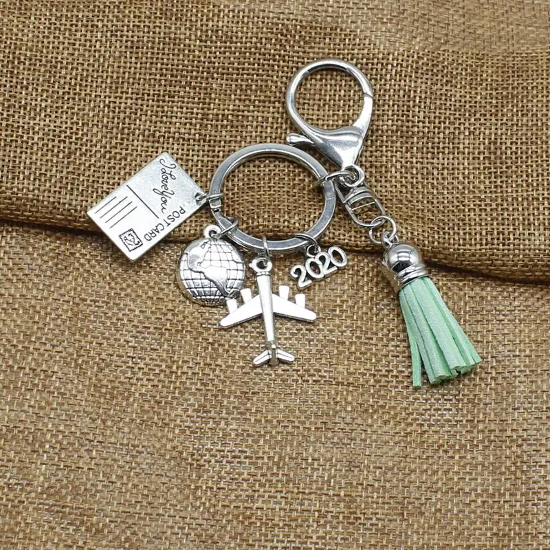 Personality charm tassel keychain. Aircraft keychain 2020 wherever travel pendant friendship best friend jewelry Di | Украшения и